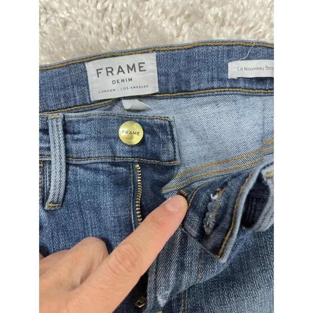 FRAME Le Nouveau Straight Front Split‎ Jeans Size 26 - Picture 6 of 12